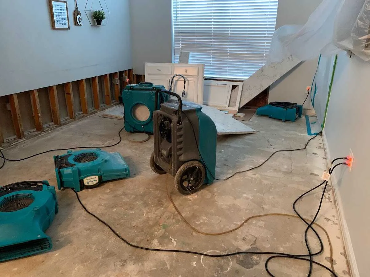 Dehumidifier in flood-cut room for Water Extraction & Removal in Horseshoe Bay